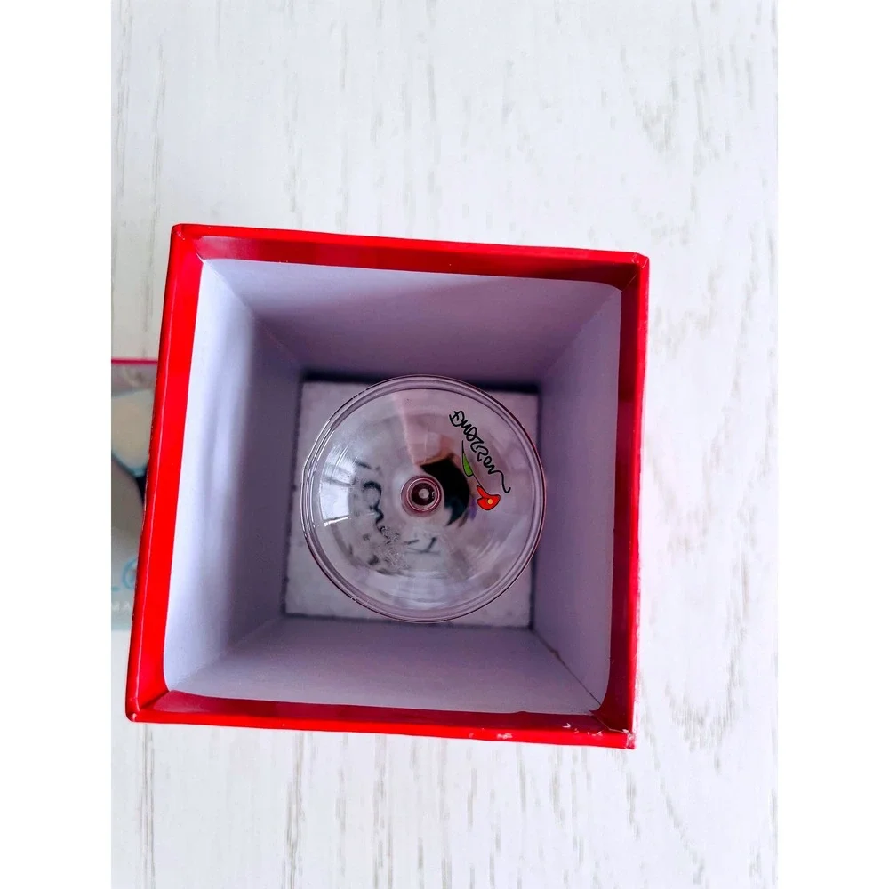 Tumbleweed Pottery Let It‎ Flow Wine Glass Ornament Hand Painted Mini Boxed